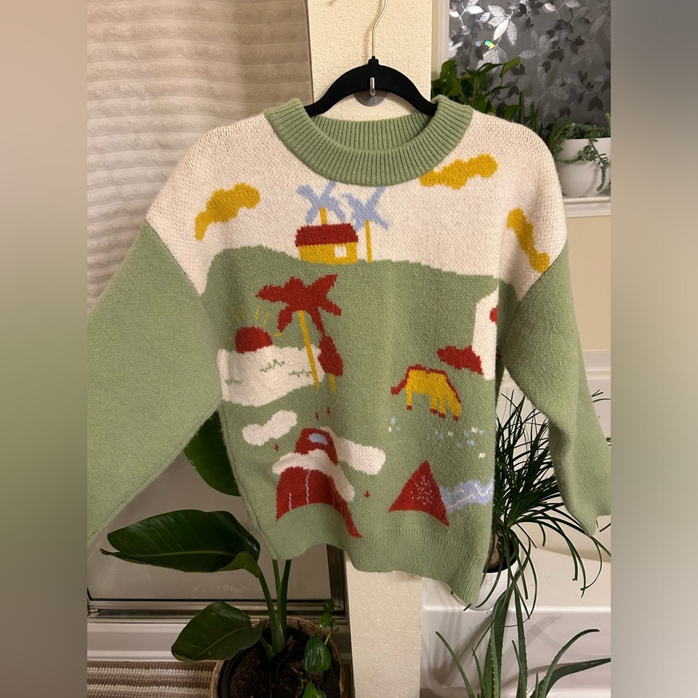 Rare UWOOholic Cozy Landscape Sweater
